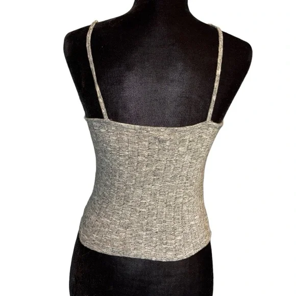 Cropped Knit Wide Ribbed Tank - Picture 3 of 4